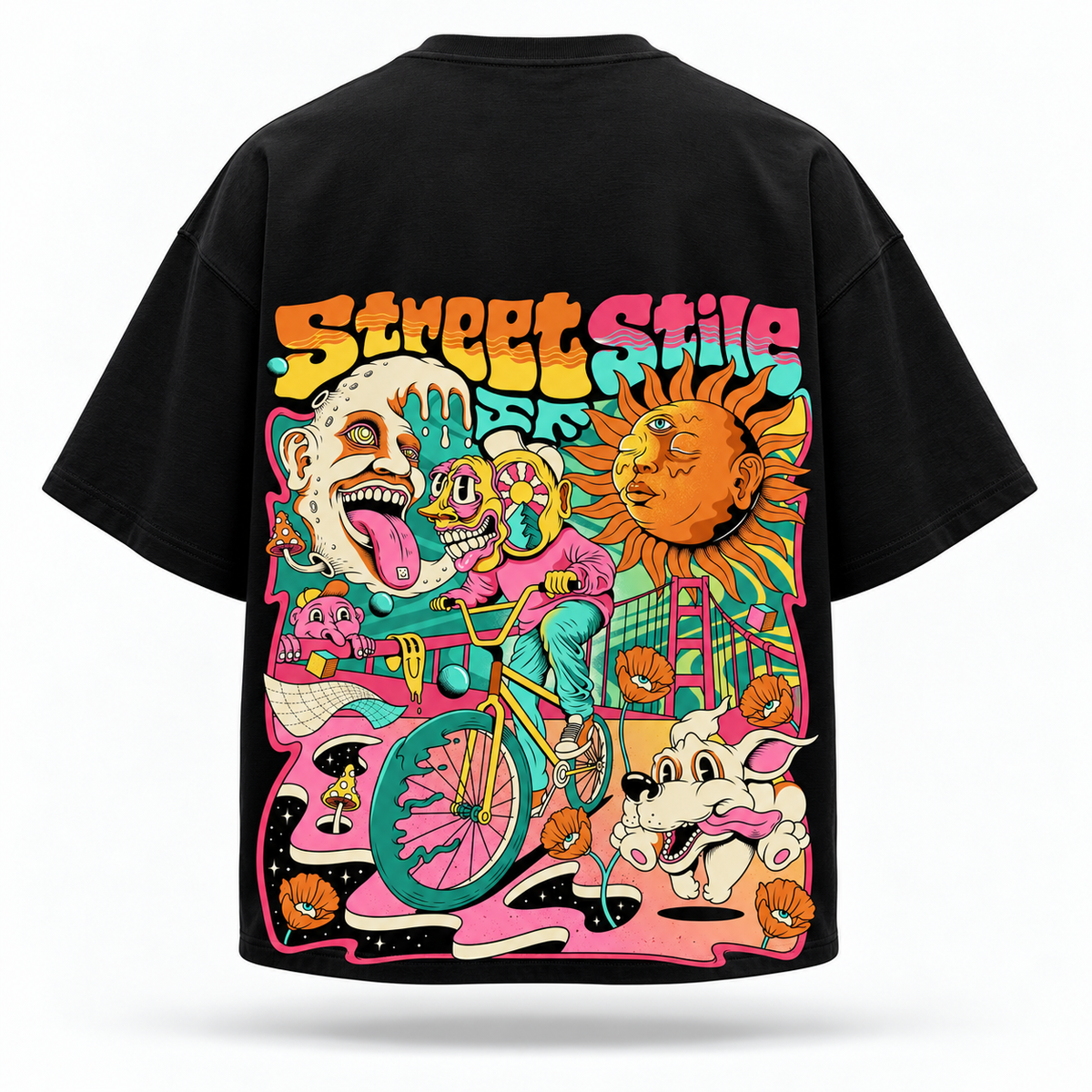 CAMISETA OVERSIZED SUNSHINE | STREET STILE | 50% ALGODÃO AMERICANO | 50% POLIÉSTER | CONFORTO PREMIUM