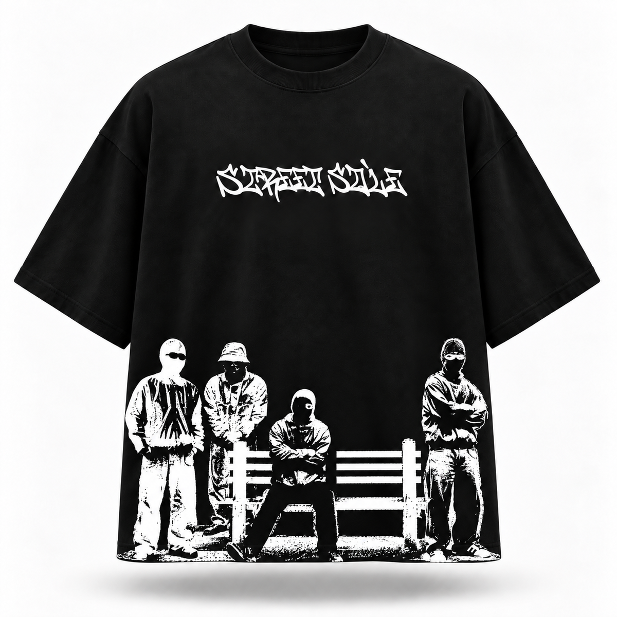 CAMISETA OVERSIZED GANG GRAFITE | STREET STILE | 50% ALGODÃO AMERICANO | 50% POLIÉSTER | CONFORTO PREMIUM